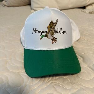Morgan Wallen White and Green Hat